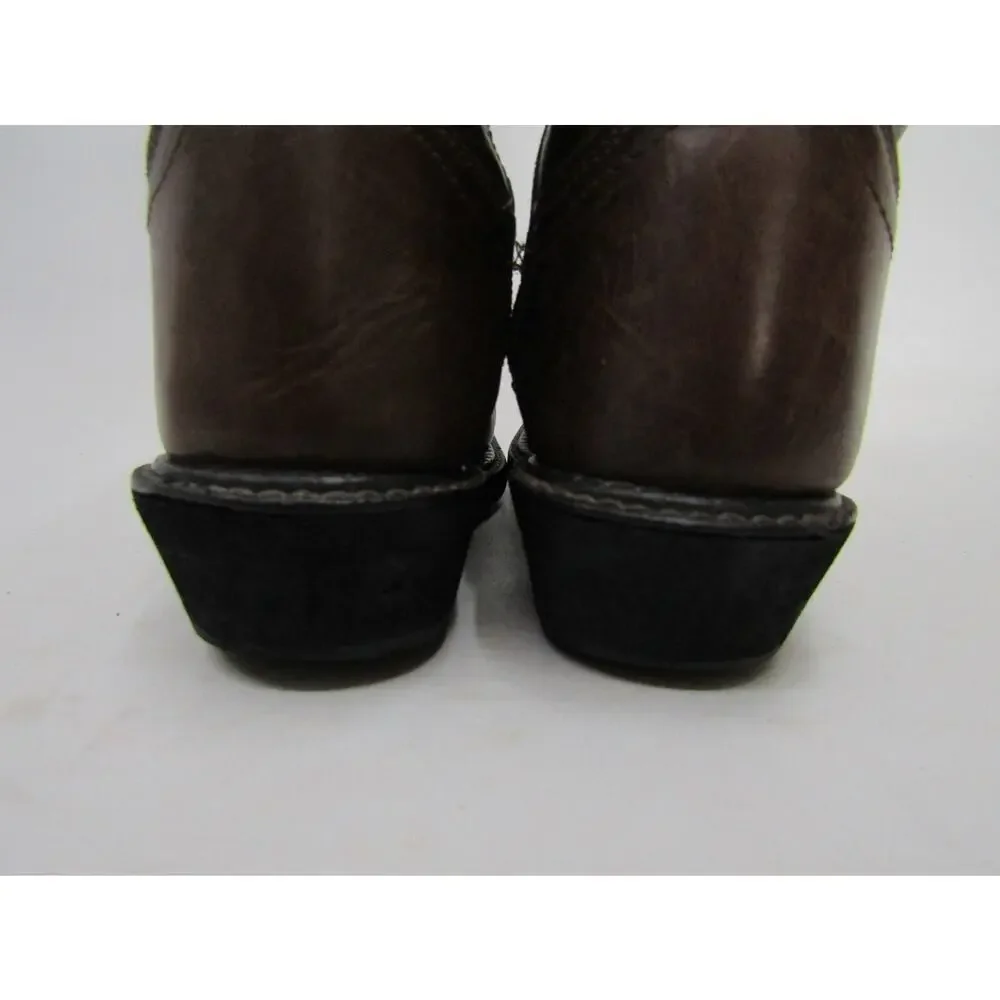 Smoky Mountain Youth Size 10 D Brown Leather Zip Western Cowboy Boots